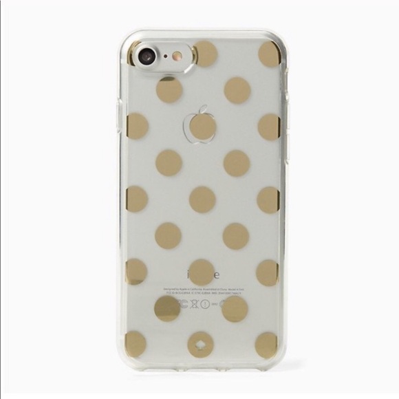 kate spade Accessories - Kate Spade Clear Gold Poke Dot IPhone Case 6 PLUS